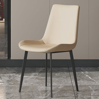 Industrial Armless Dining Chairs Upholstered Side Chair for Home Off-White 1 Piece Clearhalo 'Dining Chairs' 'Dining Tables & Seating' 'dining_chair' 'furn' 'furn_dining_chair' 'Furniture' 'Kitchen & Dining Furniture' 5862979