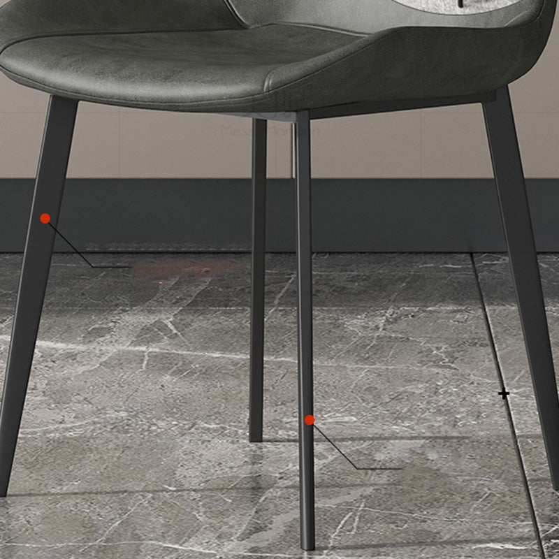 Industrial Armless Dining Chairs Upholstered Side Chair for Home Clearhalo 'Dining Chairs' 'Dining Tables & Seating' 'dining_chair' 'furn' 'furn_dining_chair' 'Furniture' 'Kitchen & Dining Furniture' 5862984