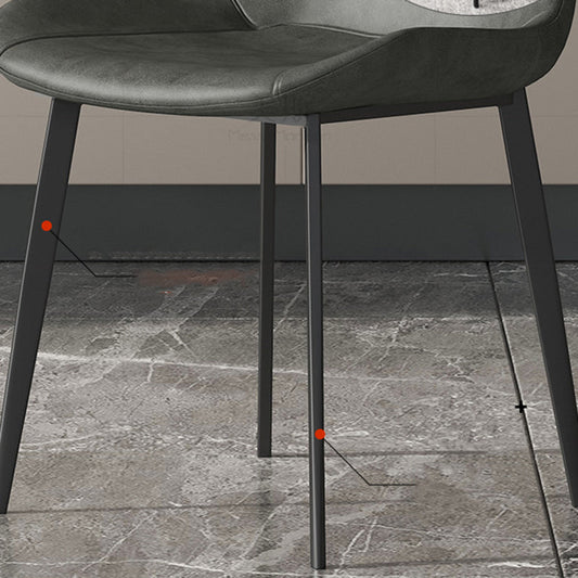 Industrial Armless Dining Chairs Upholstered Side Chair for Home Clearhalo 'Dining Chairs' 'Dining Tables & Seating' 'dining_chair' 'furn' 'furn_dining_chair' 'Furniture' 'Kitchen & Dining Furniture' 5862984