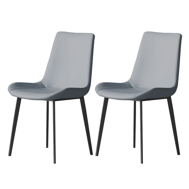 Industrial Armless Dining Chairs Upholstered Side Chair for Home Gray-Blue 2 Piece Set Clearhalo 'Dining Chairs' 'Dining Tables & Seating' 'dining_chair' 'furn' 'furn_dining_chair' 'Furniture' 'Kitchen & Dining Furniture' 5862993