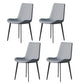 Industrial Armless Dining Chairs Upholstered Side Chair for Home Gray-Blue 4 Piece Set Clearhalo 'Dining Chairs' 'Dining Tables & Seating' 'dining_chair' 'furn' 'furn_dining_chair' 'Furniture' 'Kitchen & Dining Furniture' 5862995