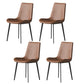 Industrial Armless Dining Chairs Upholstered Side Chair for Home Brown 4 Piece Set Clearhalo 'Dining Chairs' 'Dining Tables & Seating' 'dining_chair' 'furn' 'furn_dining_chair' 'Furniture' 'Kitchen & Dining Furniture' 5863003