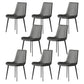 Industrial Armless Dining Chairs Upholstered Side Chair for Home Grey 8 Piece Set Clearhalo 'Dining Chairs' 'Dining Tables & Seating' 'dining_chair' 'furn' 'furn_dining_chair' 'Furniture' 'Kitchen & Dining Furniture' 5863009