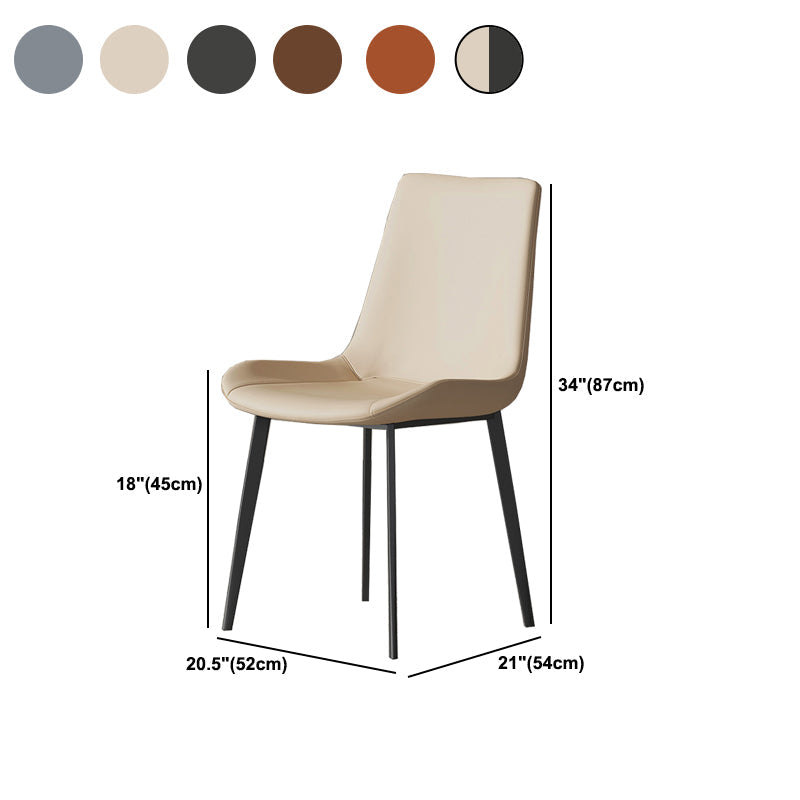 Industrial Armless Dining Chairs Upholstered Side Chair for Home Clearhalo 'Dining Chairs' 'Dining Tables & Seating' 'dining_chair' 'furn' 'furn_dining_chair' 'Furniture' 'Kitchen & Dining Furniture' 5863010