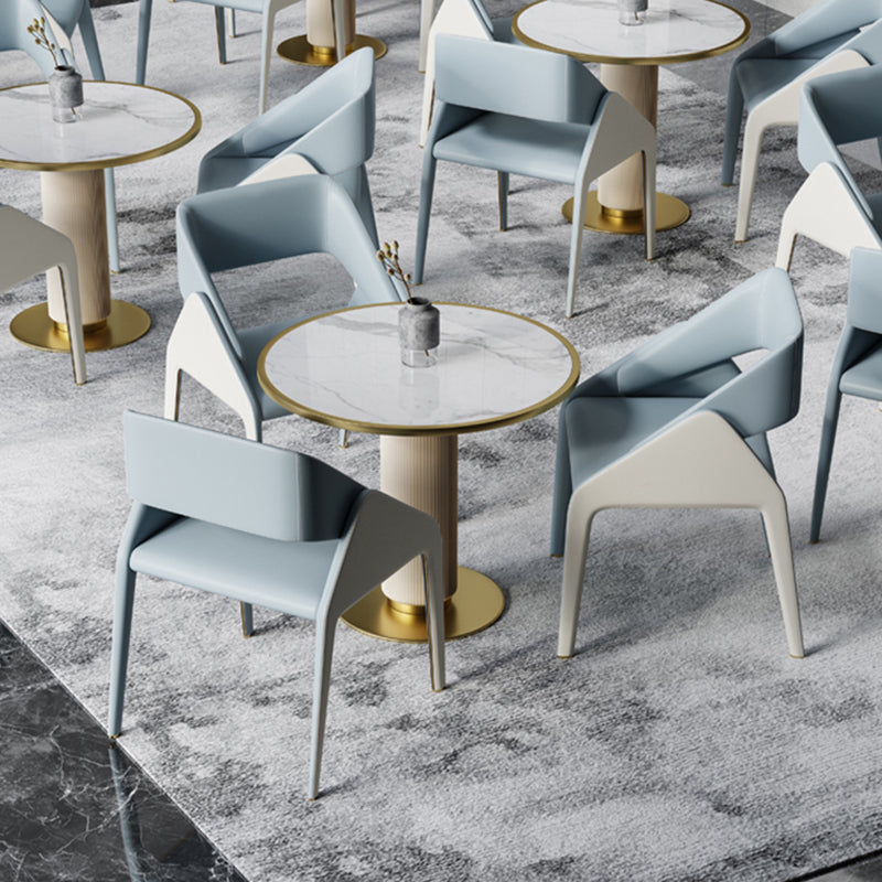 Open achterzijde eetstoelen moderne gestoffeerde dineren accentstoel