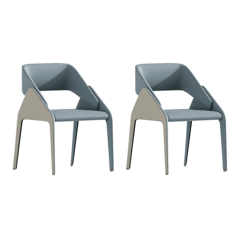 Open achterzijde eetstoelen moderne gestoffeerde dineren accentstoel