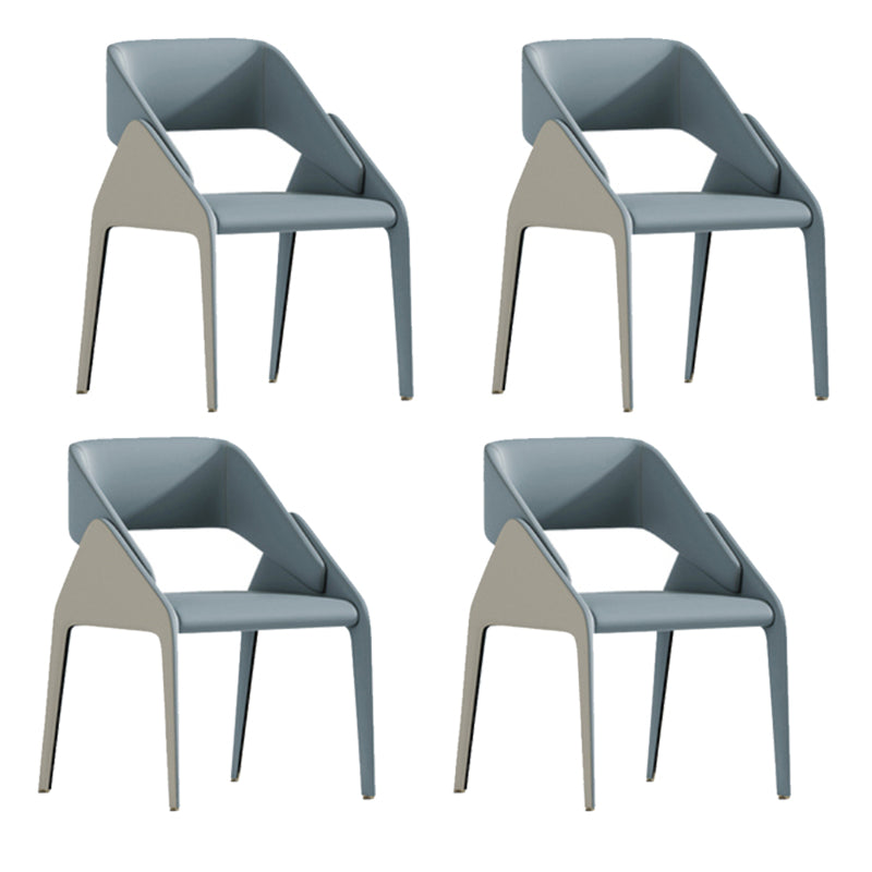 Open achterzijde eetstoelen moderne gestoffeerde dineren accentstoel