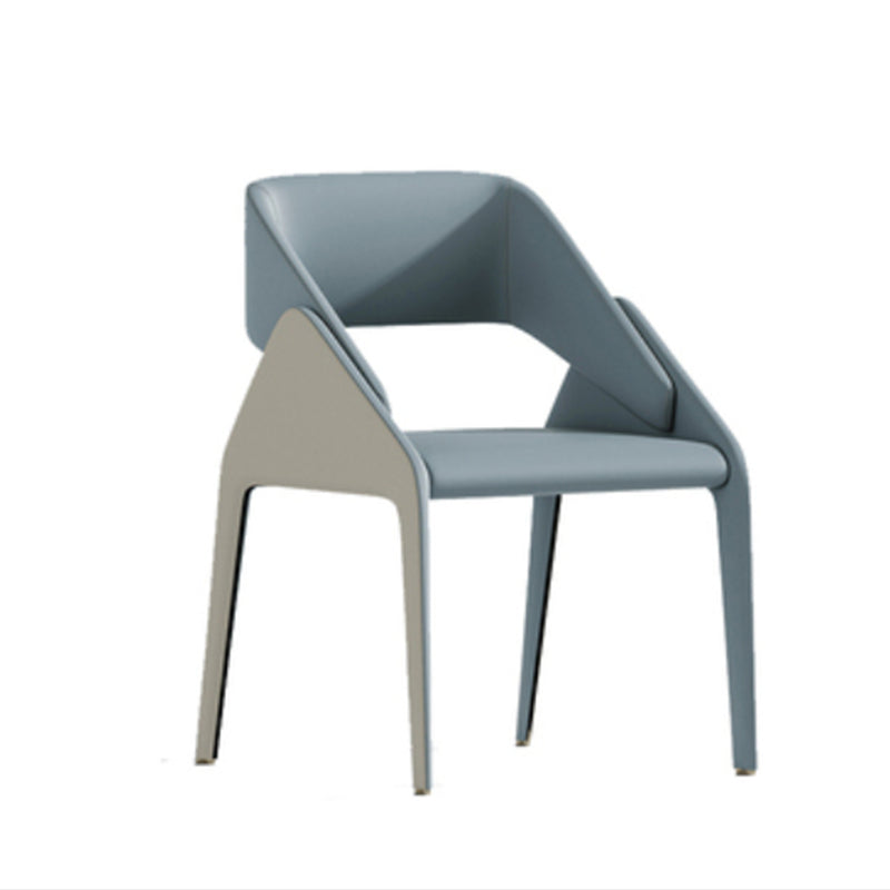 Open achterzijde eetstoelen moderne gestoffeerde dineren accentstoel