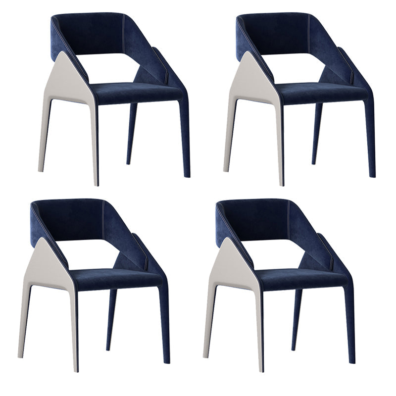 Open achterzijde eetstoelen moderne gestoffeerde dineren accentstoel