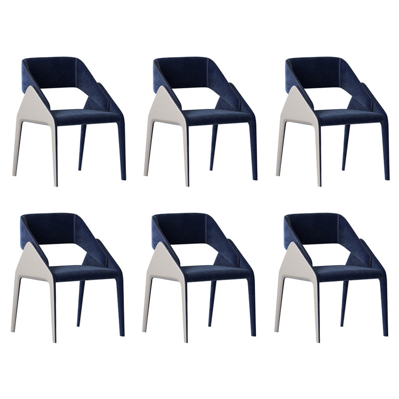 Open achterzijde eetstoelen moderne gestoffeerde dineren accentstoel