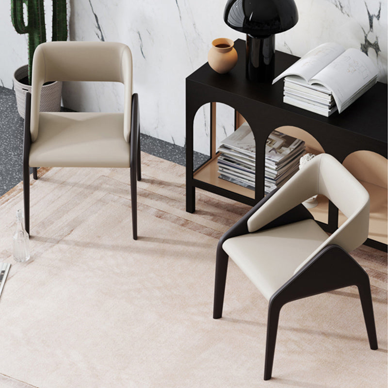 Open achterzijde eetstoelen moderne gestoffeerde dineren accentstoel