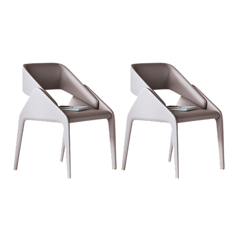 Open achterzijde eetstoelen moderne gestoffeerde dineren accentstoel