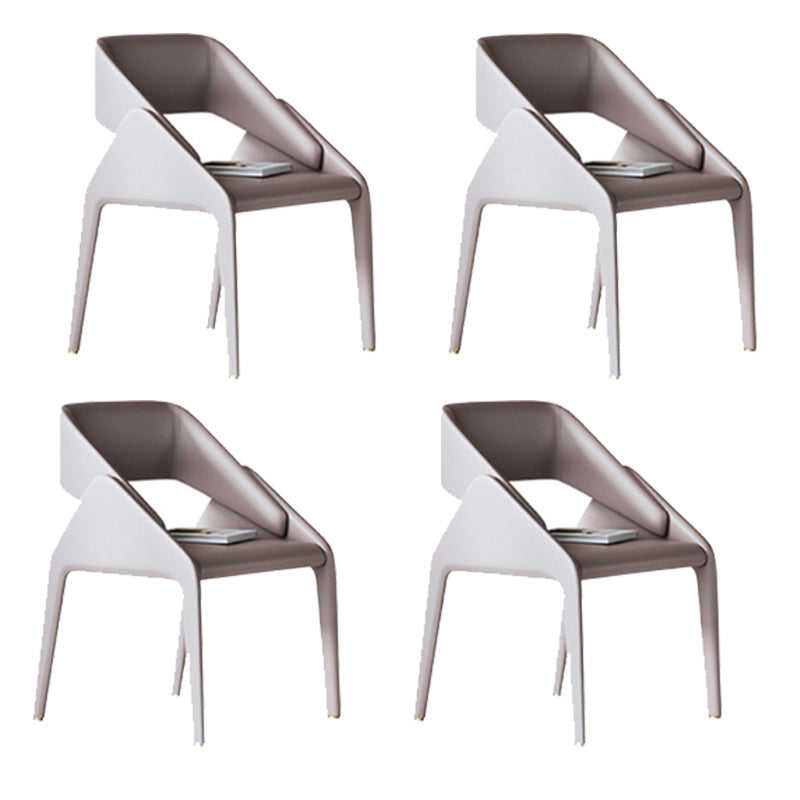 Open achterzijde eetstoelen moderne gestoffeerde dineren accentstoel