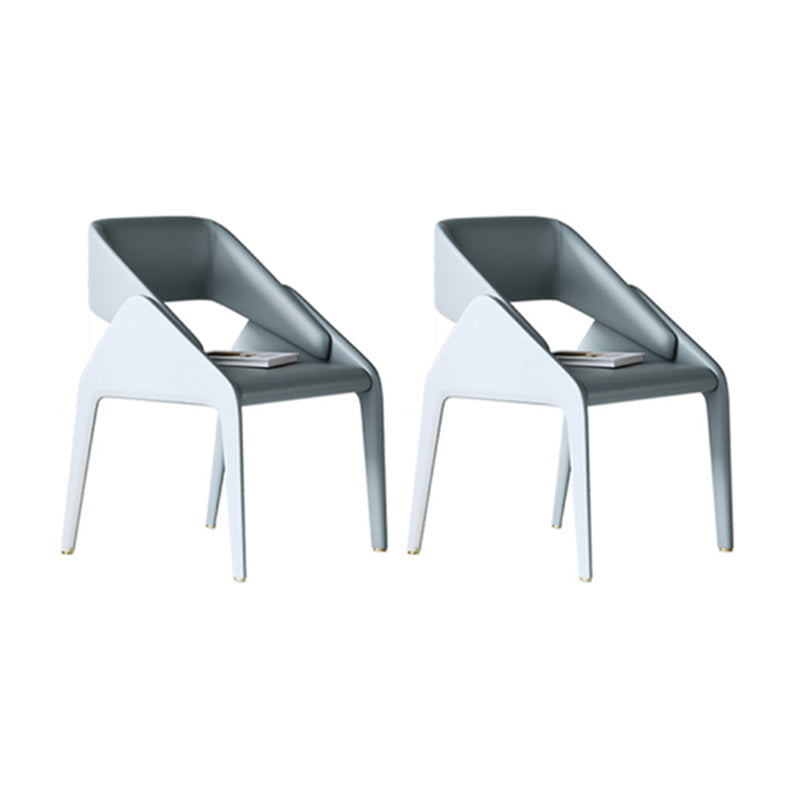 Open achterzijde eetstoelen moderne gestoffeerde dineren accentstoel