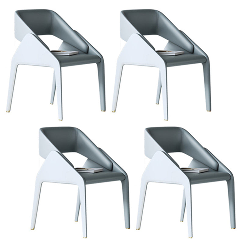 Open achterzijde eetstoelen moderne gestoffeerde dineren accentstoel