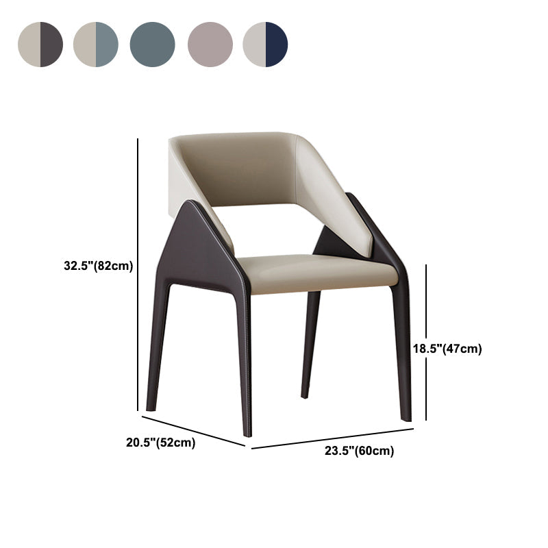 Open achterzijde eetstoelen moderne gestoffeerde dineren accentstoel