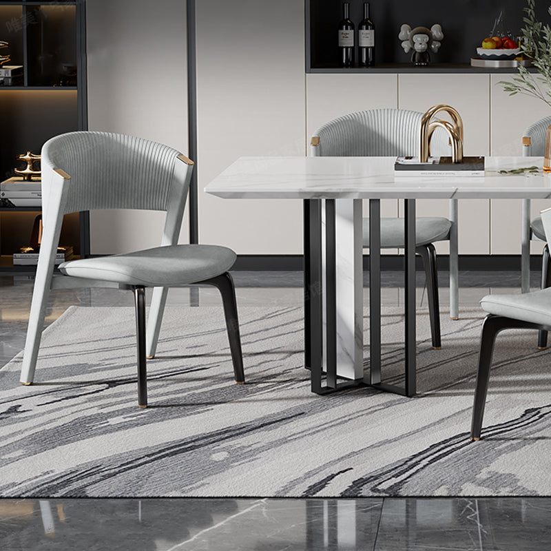 Open rug dineren accentstoel gestoffeerde eetkamerstoel voor huis