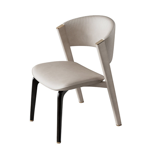 Open Back Dining Accent Chair Upholstered Dining Room Chair for Home