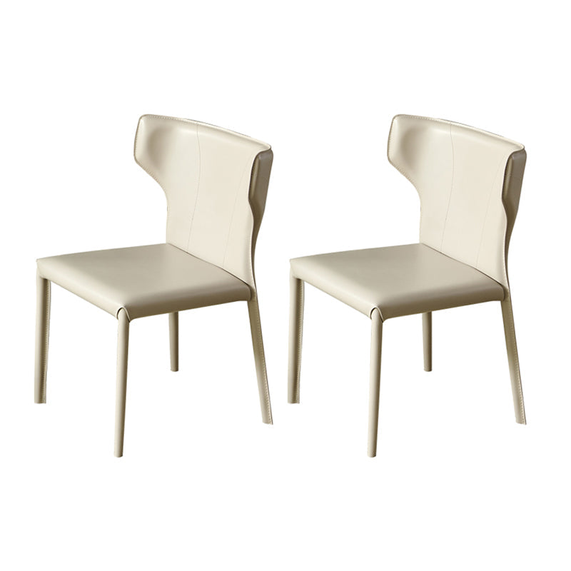 Silla de interior contemporánea de metal acabado mate silla lateral de ala