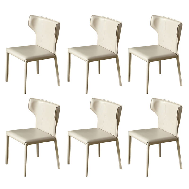 Silla de interior contemporánea de metal acabado mate silla lateral de ala