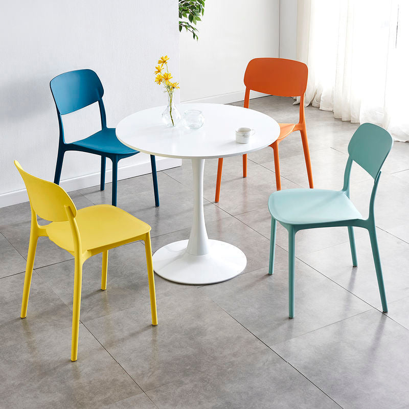 Scandinavian Open Back Dining Chairs Plastic Armless Dining Side Chair Clearhalo 'Dining Chairs' 'Dining Tables & Seating' 'dining_chair' 'furn' 'furn_dining_chair' 'Furniture' 'Kitchen & Dining Furniture' 5863148