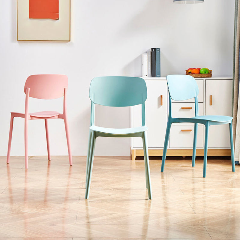 Scandinavian Open Back Dining Chairs Plastic Armless Dining Side Chair Clearhalo 'Dining Chairs' 'Dining Tables & Seating' 'dining_chair' 'furn' 'furn_dining_chair' 'Furniture' 'Kitchen & Dining Furniture' 5863152