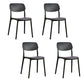 Scandinavian Open Back Dining Chairs Plastic Armless Dining Side Chair Black 4 Piece Set Clearhalo 'Dining Chairs' 'Dining Tables & Seating' 'dining_chair' 'furn' 'furn_dining_chair' 'Furniture' 'Kitchen & Dining Furniture' 5863156