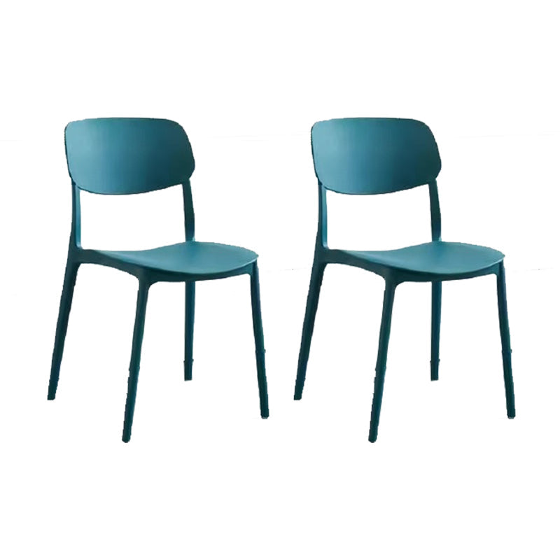 Scandinavian Open Back Dining Chairs Plastic Armless Dining Side Chair Blackish Green 2 Piece Set Clearhalo 'Dining Chairs' 'Dining Tables & Seating' 'dining_chair' 'furn' 'furn_dining_chair' 'Furniture' 'Kitchen & Dining Furniture' 5863161