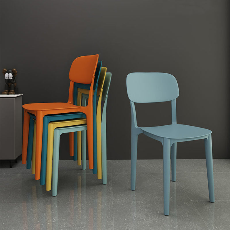 Scandinavian Open Back Dining Chairs Plastic Armless Dining Side Chair Clearhalo 'Dining Chairs' 'Dining Tables & Seating' 'dining_chair' 'furn' 'furn_dining_chair' 'Furniture' 'Kitchen & Dining Furniture' 5863162