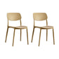 Scandinavian Open Back Dining Chairs Plastic Armless Dining Side Chair Khaki 2 Piece Set Clearhalo 'Dining Chairs' 'Dining Tables & Seating' 'dining_chair' 'furn' 'furn_dining_chair' 'Furniture' 'Kitchen & Dining Furniture' 5863184