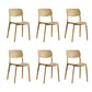 Scandinavian Open Back Dining Chairs Plastic Armless Dining Side Chair Khaki 6 Piece Set Clearhalo 'Dining Chairs' 'Dining Tables & Seating' 'dining_chair' 'furn' 'furn_dining_chair' 'Furniture' 'Kitchen & Dining Furniture' 5863186