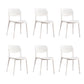 Scandinavian Open Back Dining Chairs Plastic Armless Dining Side Chair White 6 Piece Set Clearhalo 'Dining Chairs' 'Dining Tables & Seating' 'dining_chair' 'furn' 'furn_dining_chair' 'Furniture' 'Kitchen & Dining Furniture' 5863194