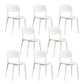 Scandinavian Open Back Dining Chairs Plastic Armless Dining Side Chair White 8 Piece Set Clearhalo 'Dining Chairs' 'Dining Tables & Seating' 'dining_chair' 'furn' 'furn_dining_chair' 'Furniture' 'Kitchen & Dining Furniture' 5863195
