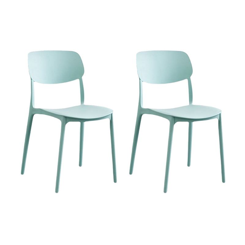 Scandinavian Open Back Dining Chairs Plastic Armless Dining Side Chair Light Green 2 Piece Set Clearhalo 'Dining Chairs' 'Dining Tables & Seating' 'dining_chair' 'furn' 'furn_dining_chair' 'Furniture' 'Kitchen & Dining Furniture' 5863196