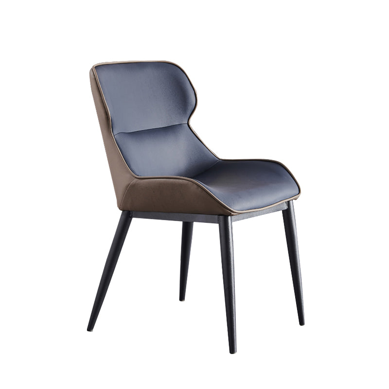 Industriële armloze eetkamerstoelen Faux Leather Wingback zijstoel