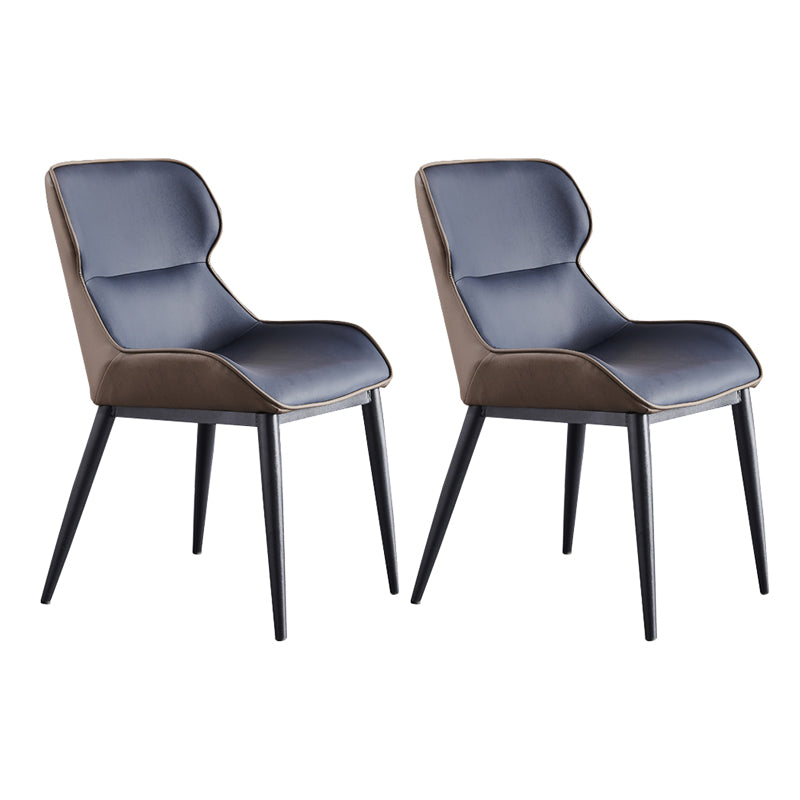 Industriële armloze eetkamerstoelen Faux Leather Wingback zijstoel