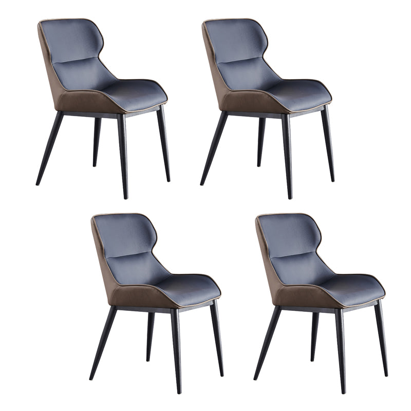 Industriële armloze eetkamerstoelen Faux Leather Wingback zijstoel