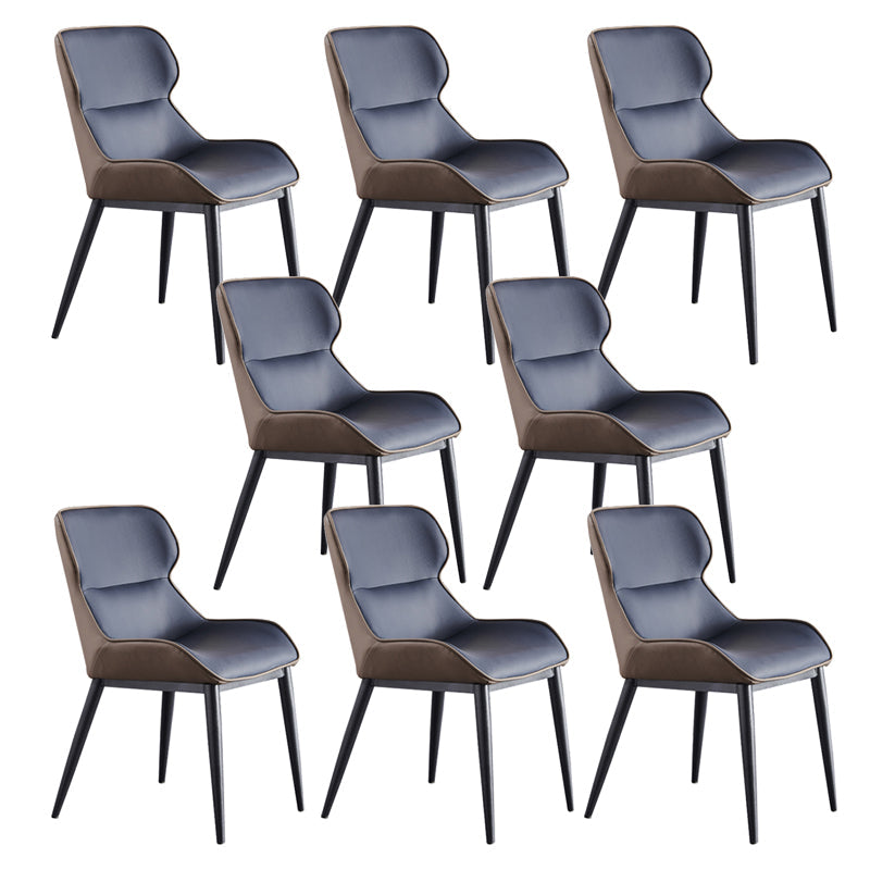 Industriële armloze eetkamerstoelen Faux Leather Wingback zijstoel