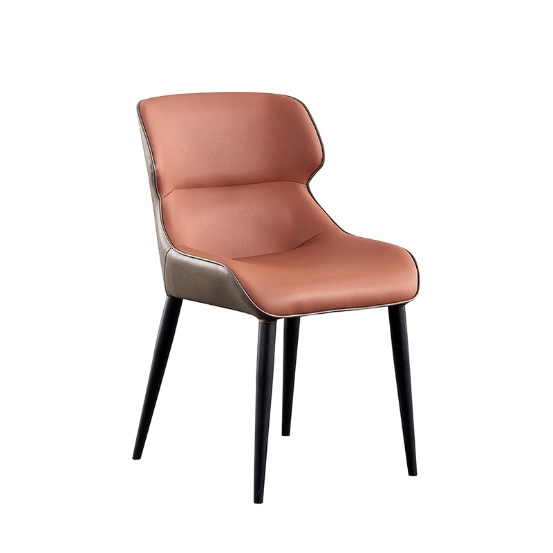 Industriële armloze eetkamerstoelen Faux Leather Wingback zijstoel