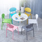 Stackable Open Back Dining Chairs Scandinavian Plastic Armless Side Chair Clearhalo 'Dining Chairs' 'Dining Tables & Seating' 'dining_chair' 'furn' 'furn_dining_chair' 'Furniture' 'Kitchen & Dining Furniture' 5863235