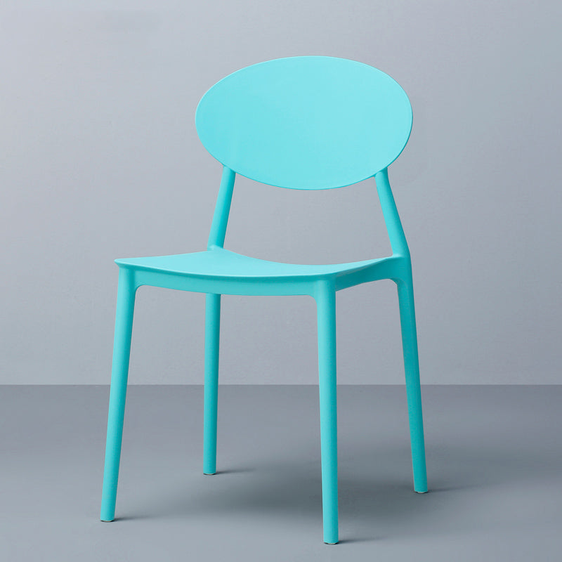 Stackable Open Back Dining Chairs Scandinavian Plastic Armless Side Chair Clearhalo 'Dining Chairs' 'Dining Tables & Seating' 'dining_chair' 'furn' 'furn_dining_chair' 'Furniture' 'Kitchen & Dining Furniture' 5863257