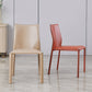 Sillas de comedor de espalda baja moderna silla lateral de cuero sintética