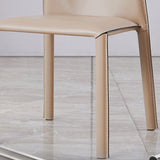Sillas de comedor de espalda baja moderna silla lateral de cuero sintética