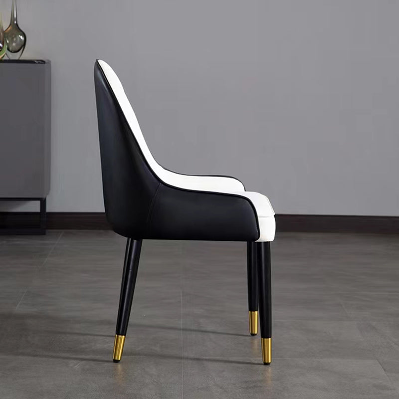 Contemporary Faux Leather Dining Chairs Parsons Armless Dining Chairs Clearhalo 'Dining Chairs' 'Dining Tables & Seating' 'dining_chair' 'furn' 'furn_dining_chair' 'Furniture' 'Kitchen & Dining Furniture' 5863313