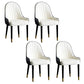 Contemporary Faux Leather Dining Chairs Parsons Armless Dining Chairs White 4 Piece Set Clearhalo 'Dining Chairs' 'Dining Tables & Seating' 'dining_chair' 'furn' 'furn_dining_chair' 'Furniture' 'Kitchen & Dining Furniture' 5863322