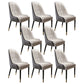 Contemporary Faux Leather Dining Chairs Parsons Armless Dining Chairs Off-White 8 Piece Set Clearhalo 'Dining Chairs' 'Dining Tables & Seating' 'dining_chair' 'furn' 'furn_dining_chair' 'Furniture' 'Kitchen & Dining Furniture' 5863333