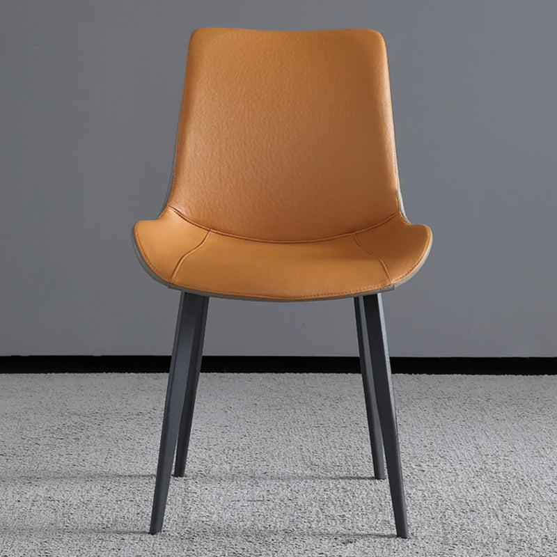 Chaises de salle à manger contemporaines chaises de salle à manger sans bras en cuir pour la maison