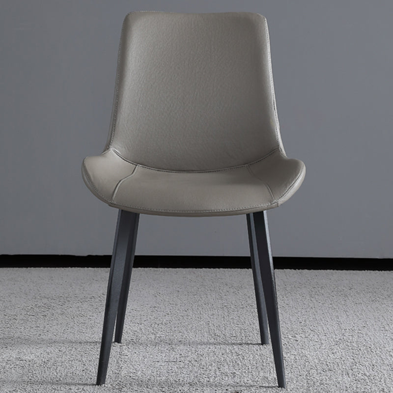 Chaises de salle à manger contemporaines chaises de salle à manger sans bras en cuir pour la maison