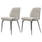 Contemporary Dining Chairs Armless Dining Chair with Metal Legs for Kitchen Cream Gray 2 Piece Set Clearhalo 'Dining Chairs' 'Dining Tables & Seating' 'dining_chair' 'furn' 'furn_dining_chair' 'Furniture' 'Kitchen & Dining Furniture' 5863405