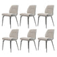 Contemporary Dining Chairs Armless Dining Chair with Metal Legs for Kitchen Cream Gray 6 Piece Set Clearhalo 'Dining Chairs' 'Dining Tables & Seating' 'dining_chair' 'furn' 'furn_dining_chair' 'Furniture' 'Kitchen & Dining Furniture' 5863410